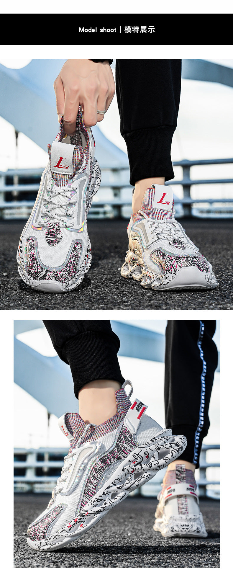 2025Foreign Trade Large Size Breathable Mesh National Trend Casual Sports Shoes with Ultra-light Sole and Height-increasing Fashion Dad Shoes