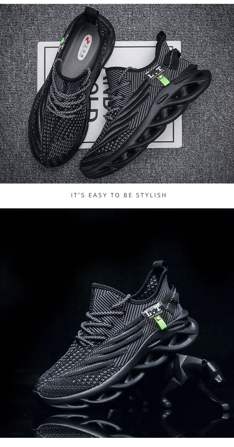 2025Foreign Trade Large Size Mesh Breathable Running Shoes Summer Trendy Versatile Sports Shock Absorption Wear-resistant Casual Shoes