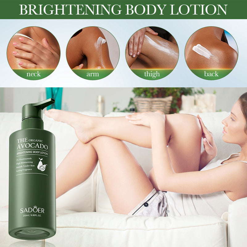 Avocado Niacinamide Body Lotion SADOER Autumn and winter skin rejuvenation body cream cross-border foreign trade wholesale