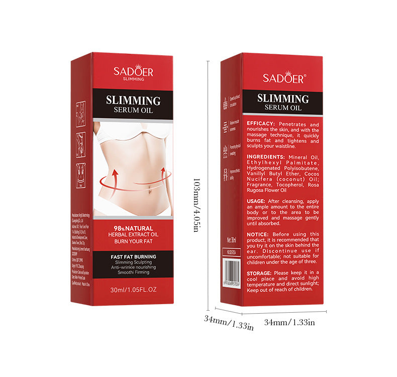 Full English Shaping Essence Oil30mlSADOER Slimming Body Shaping Firming Body Massage Cream  Wholesale