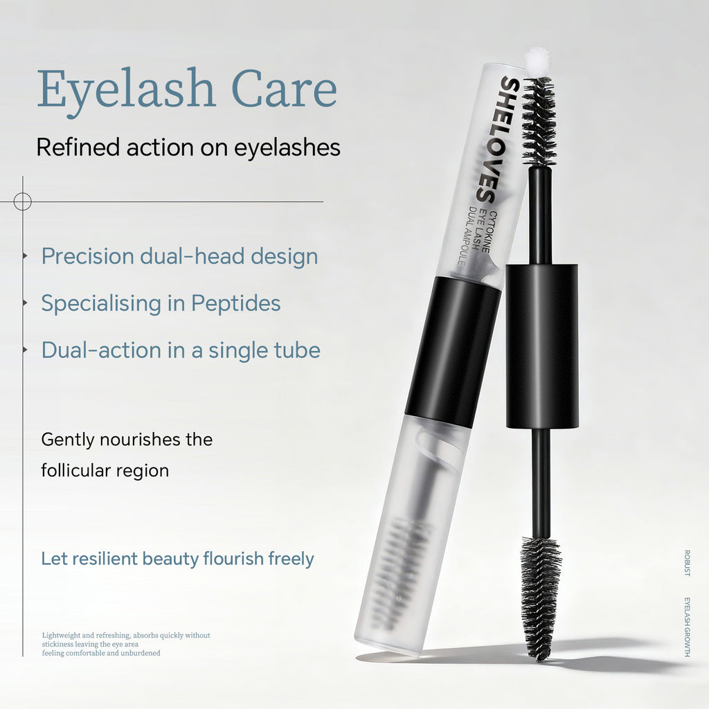 Exclusive Supply Double-ended Ampoule Peptide Eyelash Moisturizing Essence Curling Eyelashes Thick and Long Mascara