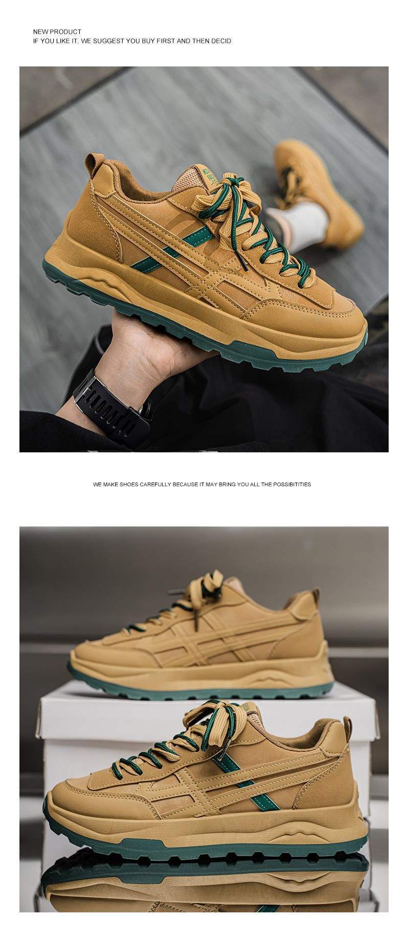 Spring men's shoes2025New Dad Shoes for Men, Youth Casual Running Thick-Soled Sports Trendy Shoes, Sneakers