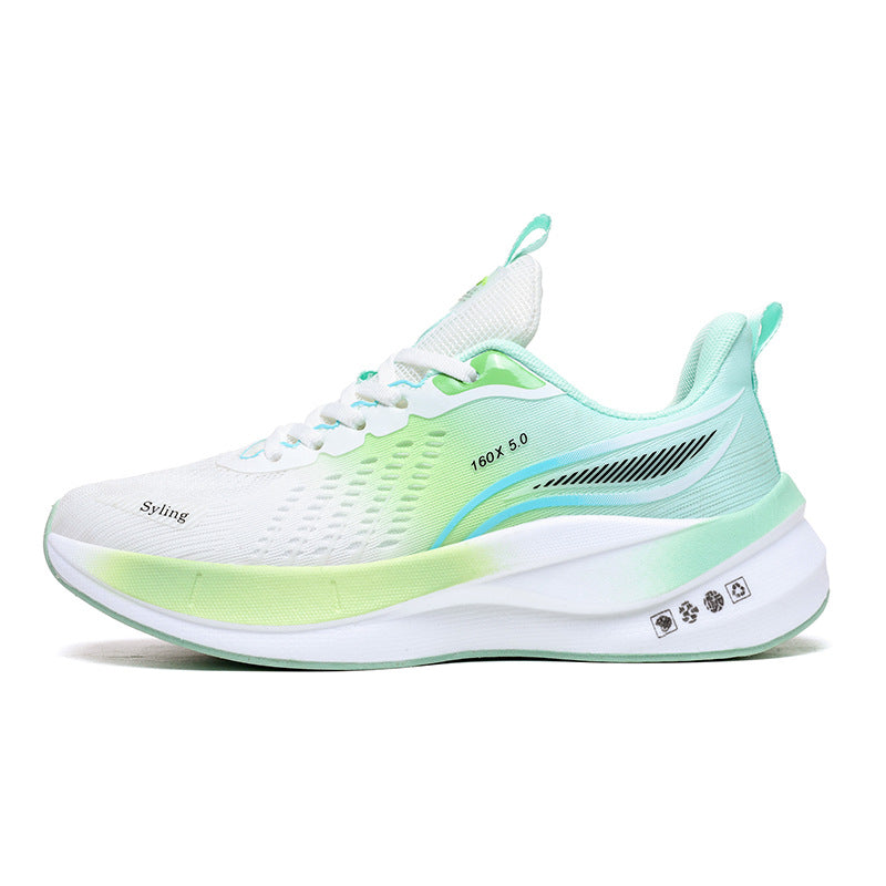 Large Size Summer Jacquard Mesh Breathable Youth Shock Absorption Sports Shoes Student Outdoor Racing Running Shoes