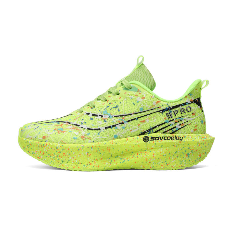 Red Rabbit9PRO Autumn New Fluorescent Real Explosive Carbon Plate Soft Sole Running Shoes Body Test Racing Couple Lightweight Sports Shoes