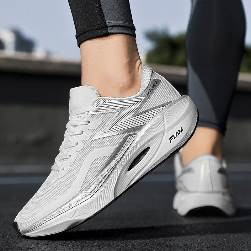 Summer New Mesh Breathable Carbon Plate Ultra-light Sports Shoes for Teenagers Couples Casual Fashion High Elastic Soft Sole Running Shoes