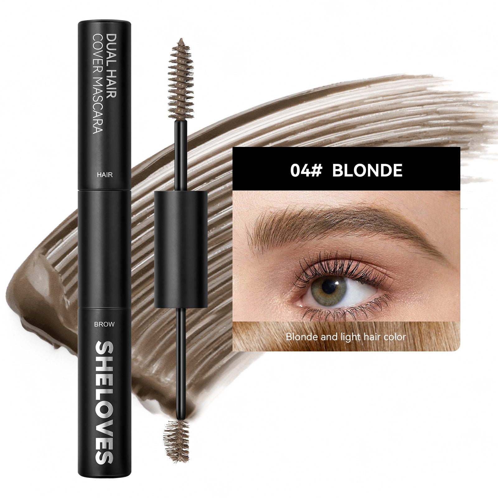 sheloves Eyebrow and Hair Dual-use Styling Stick White Hair Covering Magic Waterproof Non-Fading Disposable Hair Dye Pen