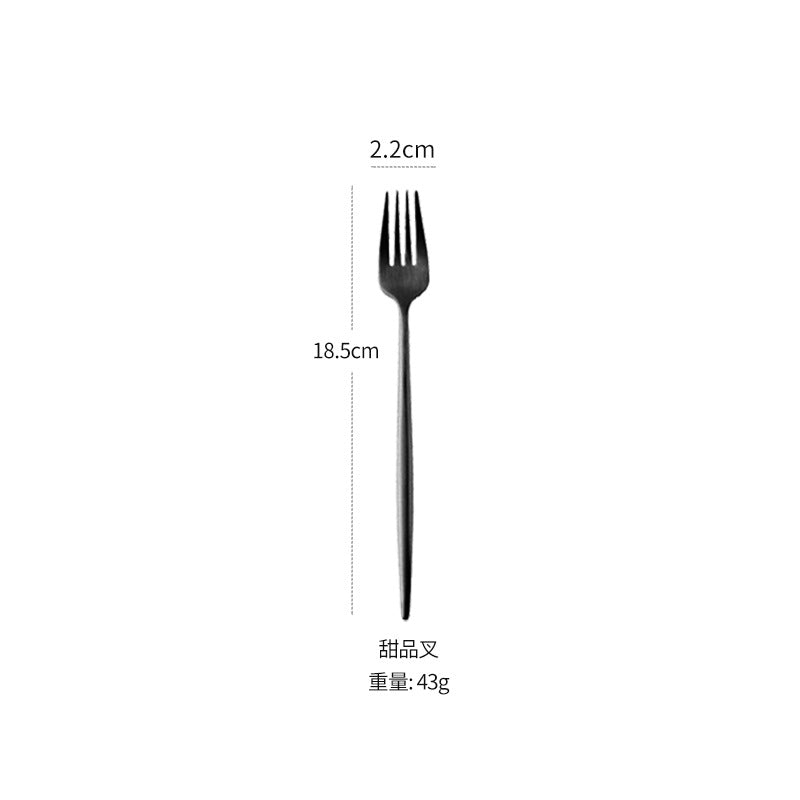 304Portuguese Full Series Western Cutlery Matte Retro Tableware Steak Knife Fork Spoon Dessert Knife Ice Spoon Set