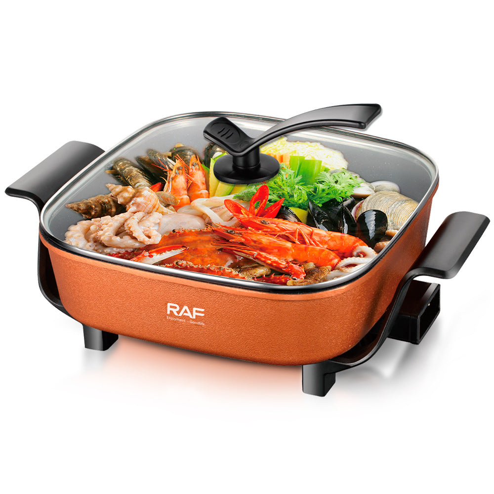 RAF European and American Standard Multifunctional Electric Cooker Household Electric Frying Pan Non-stick Pan Electric Cooker Steamer7LR5411