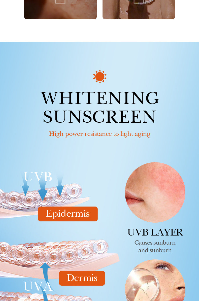 SPF60+VC Sunscreen SADOER Vitamin C Isolation Refreshing Sunscreen Lotion Cross-Border Wholesale