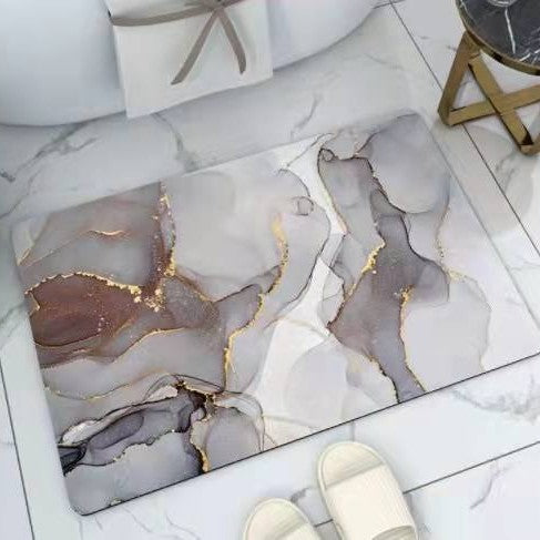 Geometric Abstract Entryway Non-Slip Mat Home Bathroom Doorway Water Absorption Soft Mat Easy to Clean Tech Cloth Entrance Mat