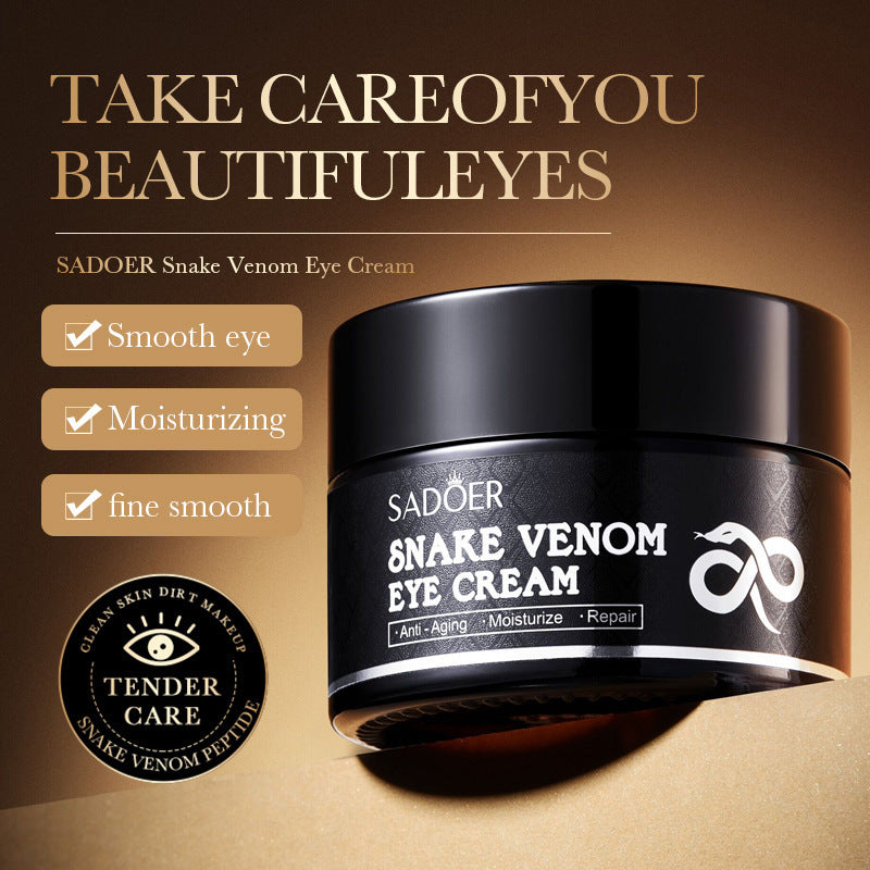 Full English Snake Venom Peptide Eye Cream SADOER Hydrating and Moisturizing Improves Dark Circles, Eye Bags, and Eye Wrinkles  Wholesale