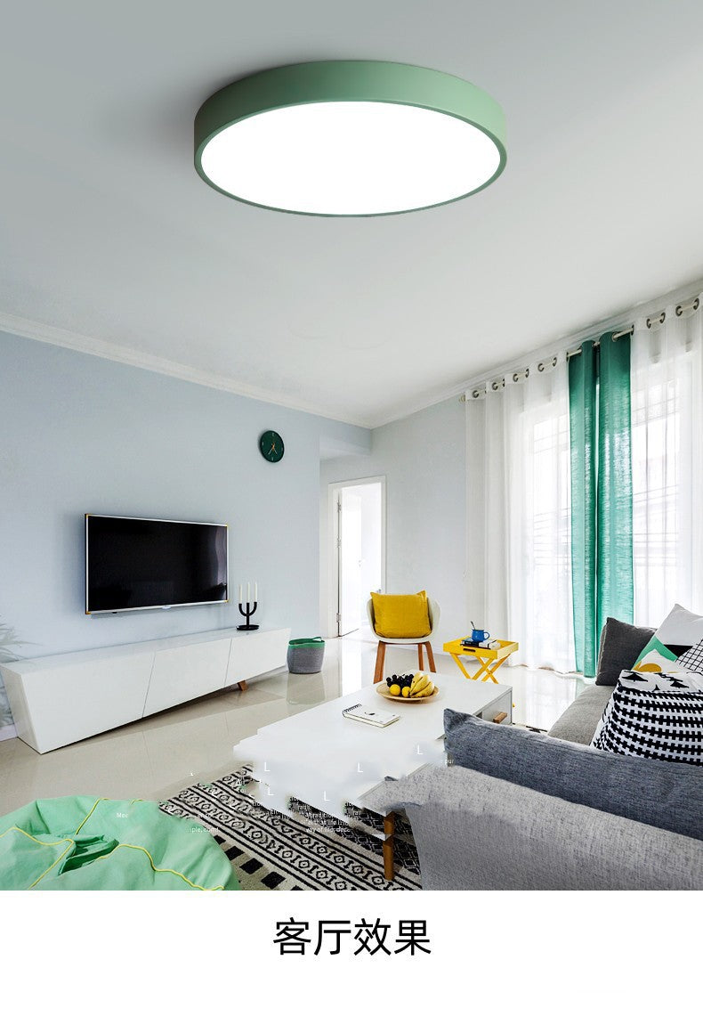 Bedroom Lamp Ceiling Lamp Modern Simple Warm Macaron Lighting led Nordic Round Living Room Children's Room Lamp