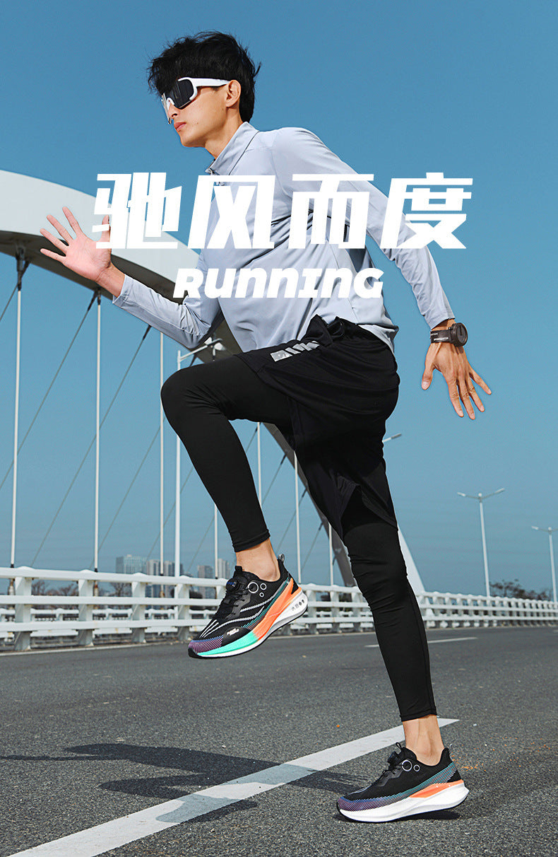 Red Rabbit8PRO Full-length Carbon Plate Men's and Women's Youth Racing Breathable Mesh Running Shoes Rotating Buckle Shock-absorbing Sports Shoes