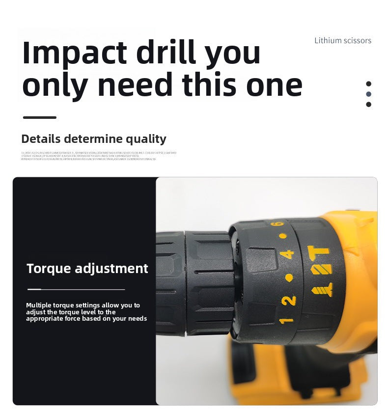 Wholesale Rechargeable Cordless Drill Lithium Battery Hand Drill Multifunctional Electric Screwdriver Pistol Drill Electric Screwdriver Factory Direct Sale