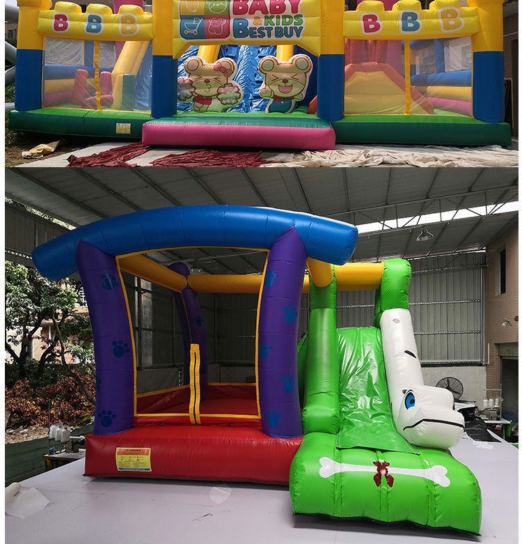Indoor and Outdoor Small Inflatable Trampoline Jumping Bed Children's Play Castle Sports Slide Naughty Castle Toy Manufacturer