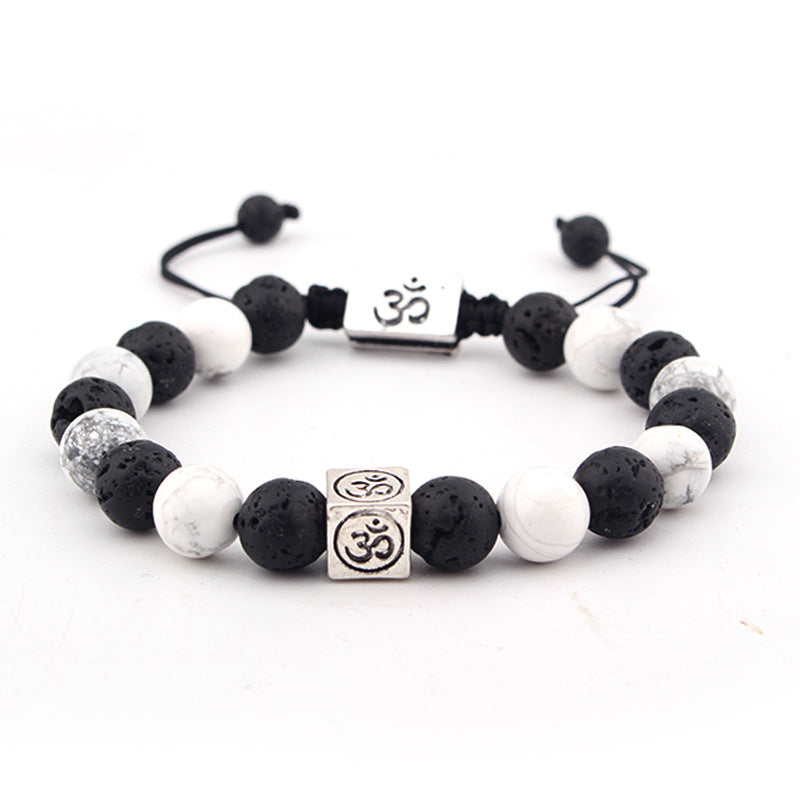 AliExpress8mm Volcanic Lava Stone Bracelet Natural Emperor Stone Couple Fashion Bracelet Factory Direct Sale