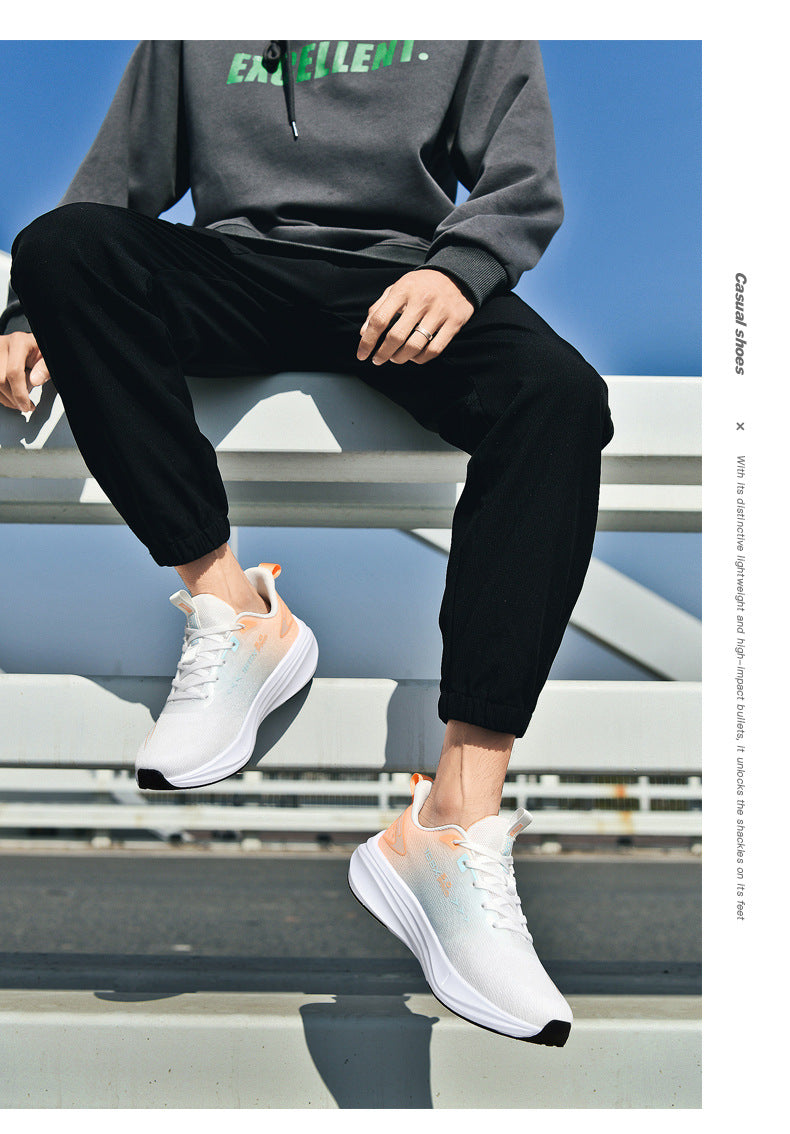 Carbon Plate Running Shoes Four Seasons Youth New Lightweight Breathable Shock Absorption Racing Running Shoes Casual Non-Slip Sports Shoes