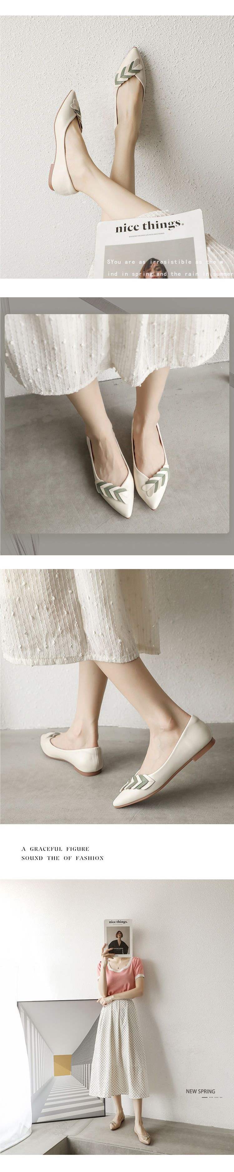 Women's Flat Shoes2025New Spring Pointed Toe All-Season Shoes Versatile Loafers Soft Sole Large Size Comfortable Women's Shoes