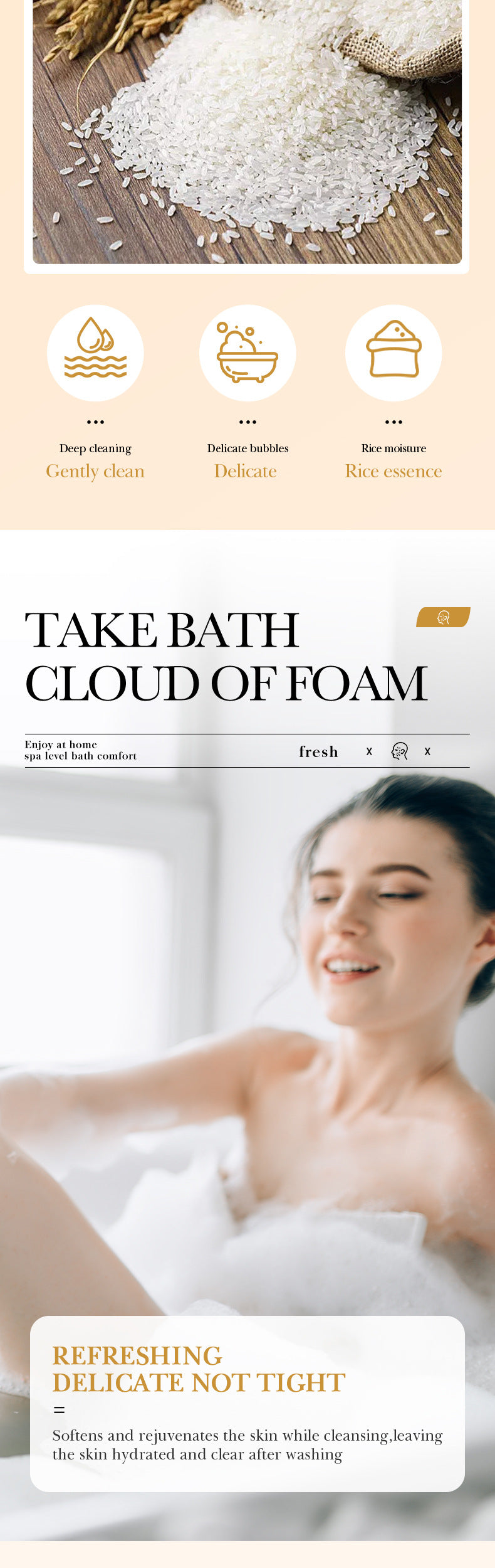 Full English Rice Skincare Set BIOAOUA Rice Puree Series Six-Piece Set Box  Wholesale