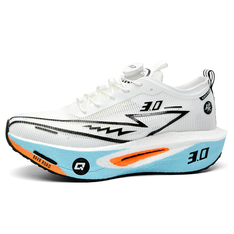 Summer New Fashion Breathable Comfortable Durable Running Shoes Men's Shoes Real Carbon Plate Cushioning High Elasticity Couple Sports Shoes