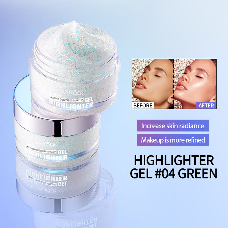Colorful Highlight Gel SADOER Increase Facial Highlight Makeup Gel Cross-Border Wholesale