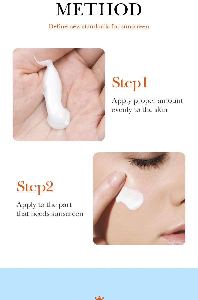 SPF60+VC Sunscreen SADOER Vitamin C Isolation Refreshing Sunscreen Lotion Cross-Border Wholesale