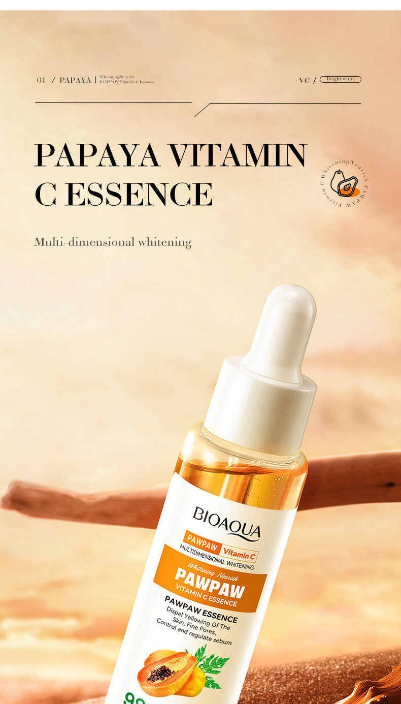 Papaya Vitamin C Essence30ml BIOAOUA Moisturizing and Hydrating Wholesale for Cross-Border Trade