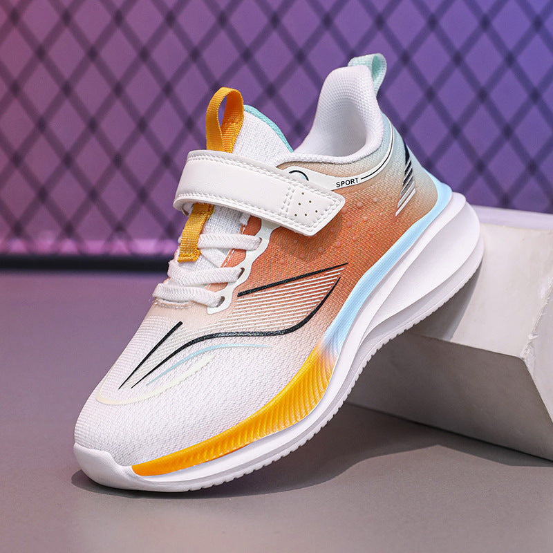 Children's Ultra-light Shock-absorbing Anti-slip Running Shoes Spring and Summer Medium and Large Children's Mesh Breathable Sports Shoes Children's Shoes Breathable Shock-absorbing