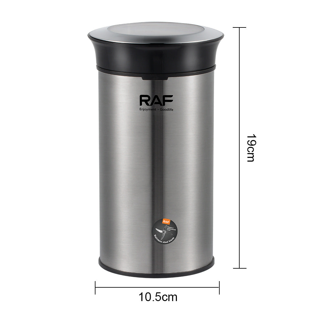RAF European Standard Electric Coffee Grinder Dry Grinder Lightweight Household Grinding Cup Portable Coffee Bean Grinder