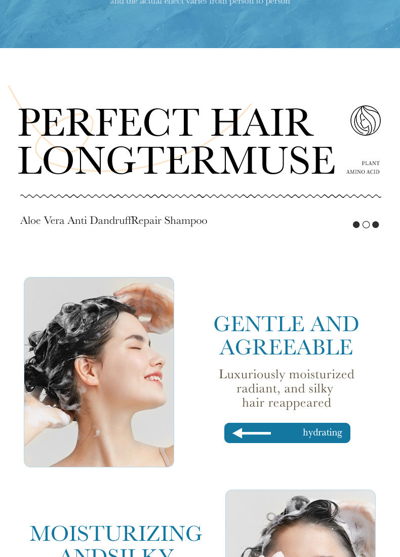 Aloe Vera Shampoo500ml SADOER Hydrating, cleansing, refreshing conditioner  foreign trade wholesale