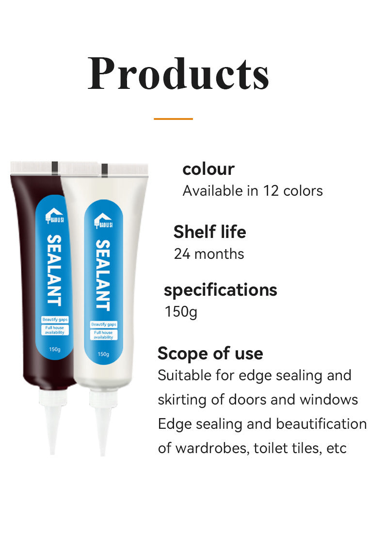 Sealant for Wood and Glass, Furniture, Doors, Windows, Cabinets, Scratch Repair, Waterproof, Paint Repair, Edge Sealing, Color Matching Paste, Wood Repair