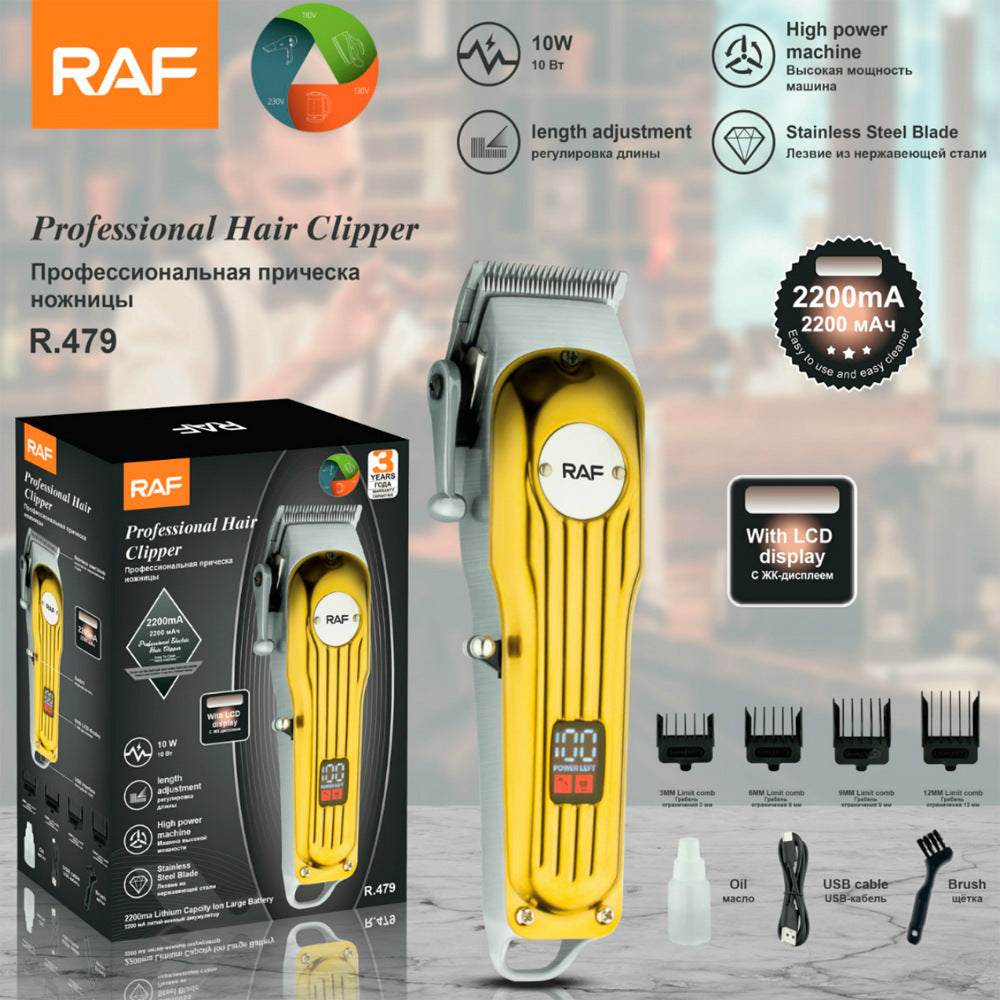 RAFUSB Rechargeable Oil Head Hair Clipper Electric Hair Clipper Salon Electric Clipper Professional Hair Clipper R479