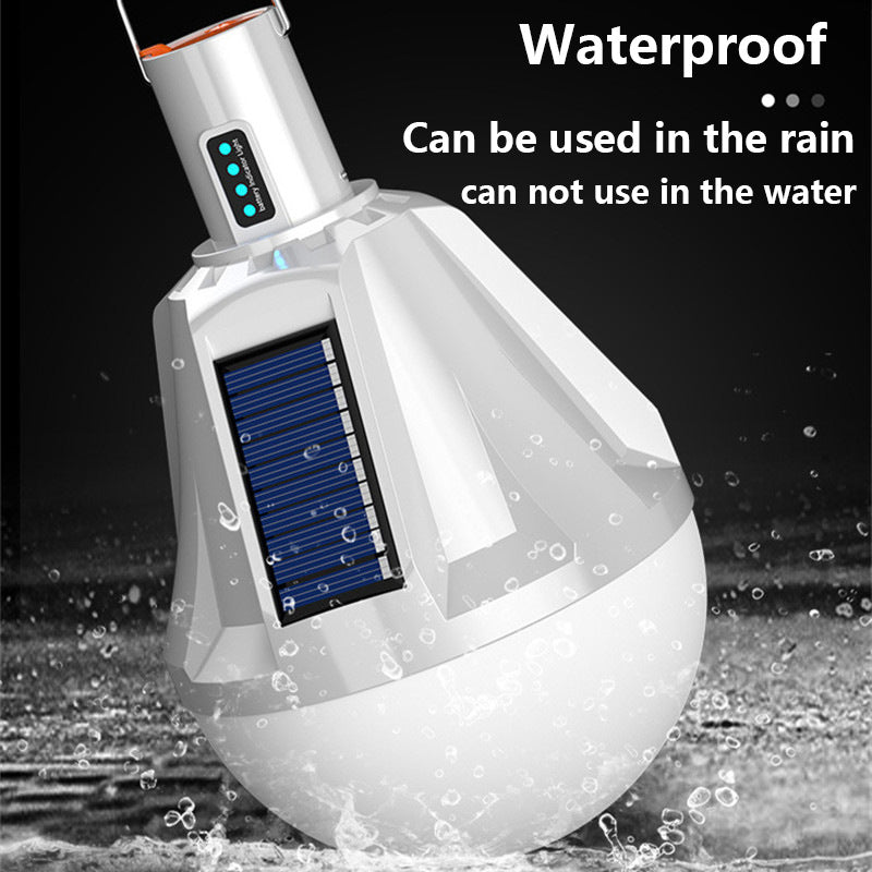 New tent light solar rechargeable bulb light for outdoor camping LED Tent light Portable Emergency Light