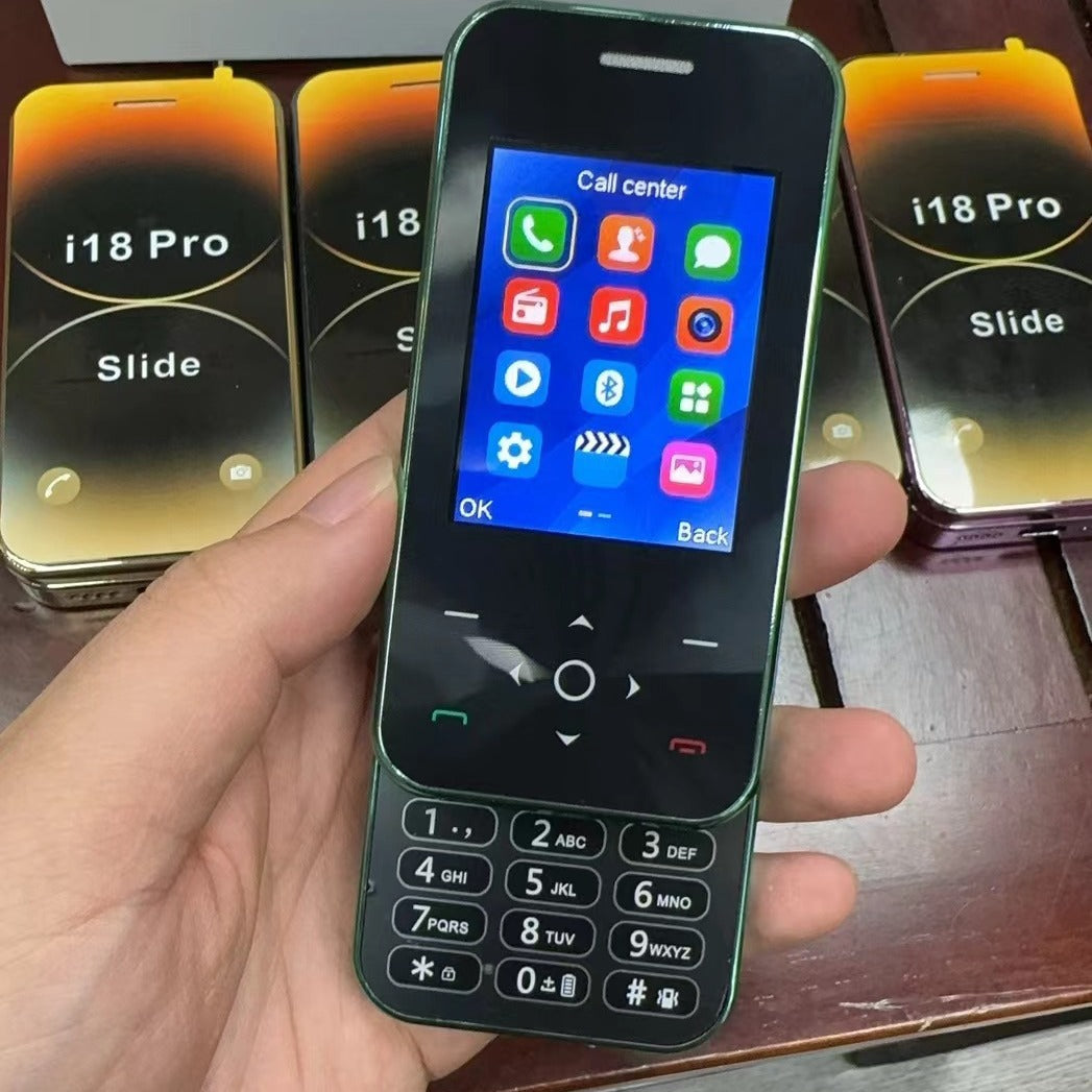 i18Pro Slide Function Phone i16 Pro Flip Cover Elderly Button Phone Pocket Backup Phone