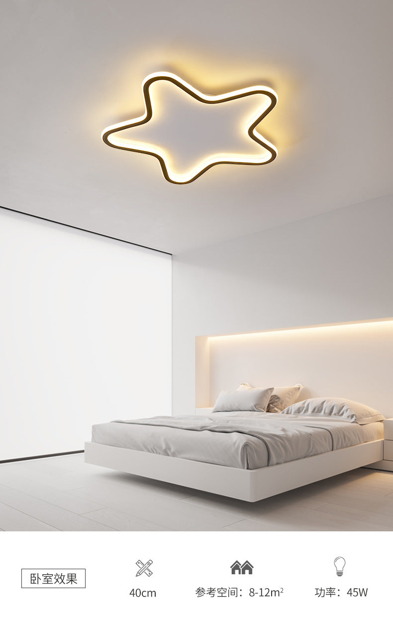 Nordic Minimalist Ultra-Thin LED Ceiling Lamp Heart-Shaped Children's Room Lighting Eye Protection Master Bedroom Boys Girls Creative