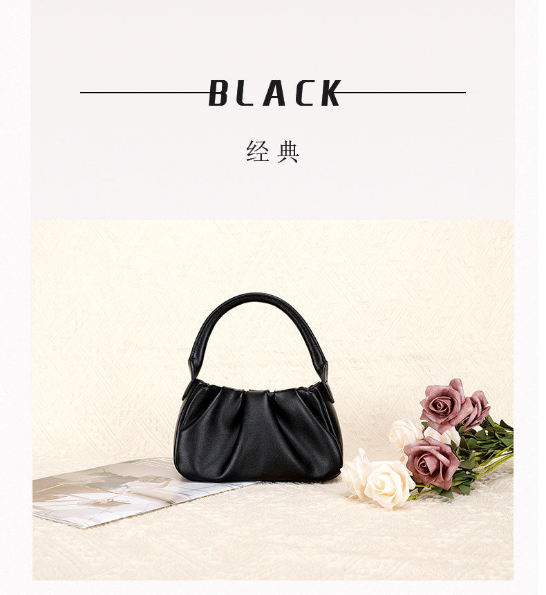 Korean Version New Niche Design Cloud Shoulder Bag Wrinkled Versatile Textured Mini Crossbody Bag Chain Women's Bag