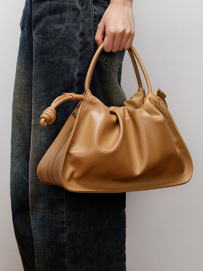 Special-Interest Design Bag Women2024New Large Capacity Pleated Cloud Bag Simple Commuting Shoulder Crossbody Underarm Bag