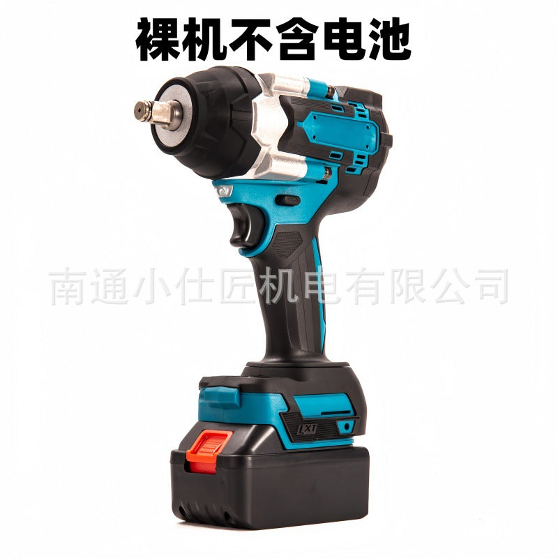 Cross-Border Foreign Trade Cordless Lithium Battery Wrench Brushless Strong Torque Screwdriver Auto Repair Air Gun Mechanic Repair Electric Wrench