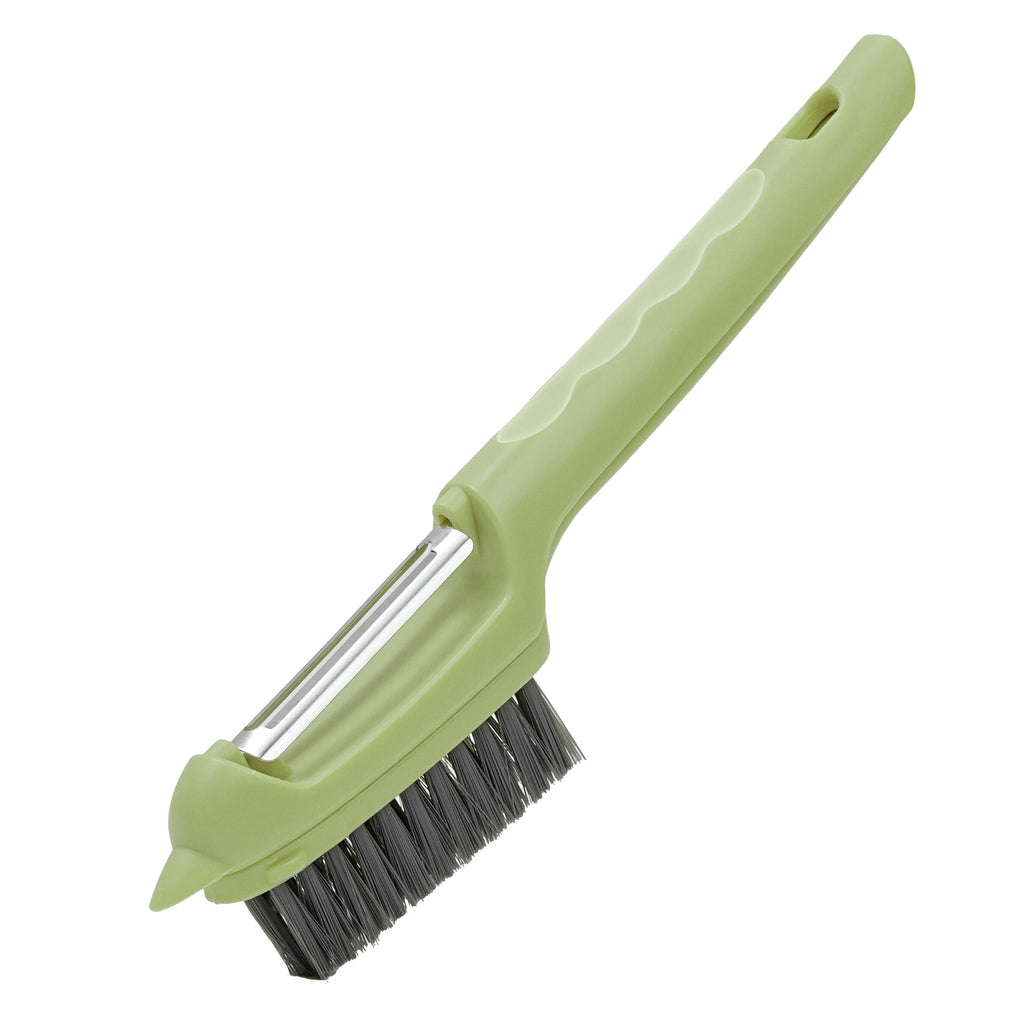 New Multifunctional Fruit and Vegetable Cleaning Tool, Two-in-One Peeler for Potatoes, Fruit Tree Cleaning Brush