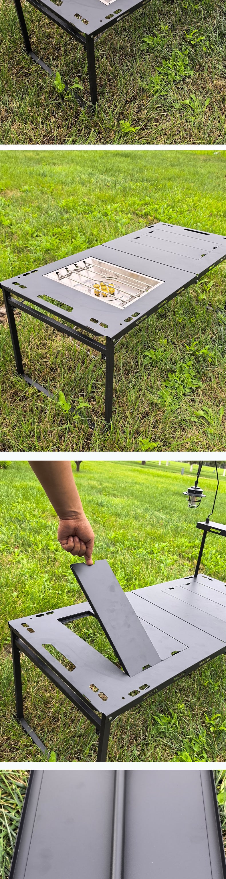 IGT Tactical Table Folding Table Camping Table Outdoor BBQ Hydraulic Rod Table Semi-Automatic Table Integrated Multi-Function Table