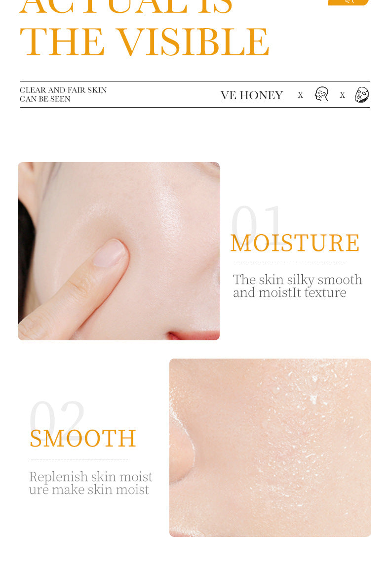 BIOAOUA Vitamin E Honey Mask Hydrating Moisturizing Repair Brightening Mask Wholesale 10 Pieces