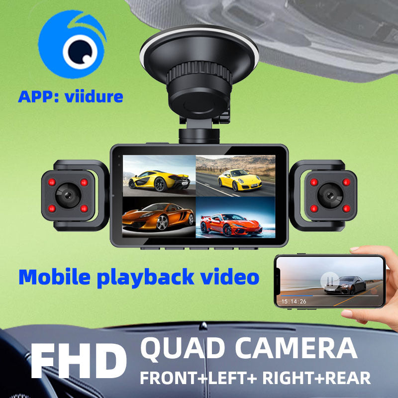 S224Recording4Lens Phone WIFI High Definition Internet1080P Infrared Night Vision3Inch Large Screen Rearview Camera