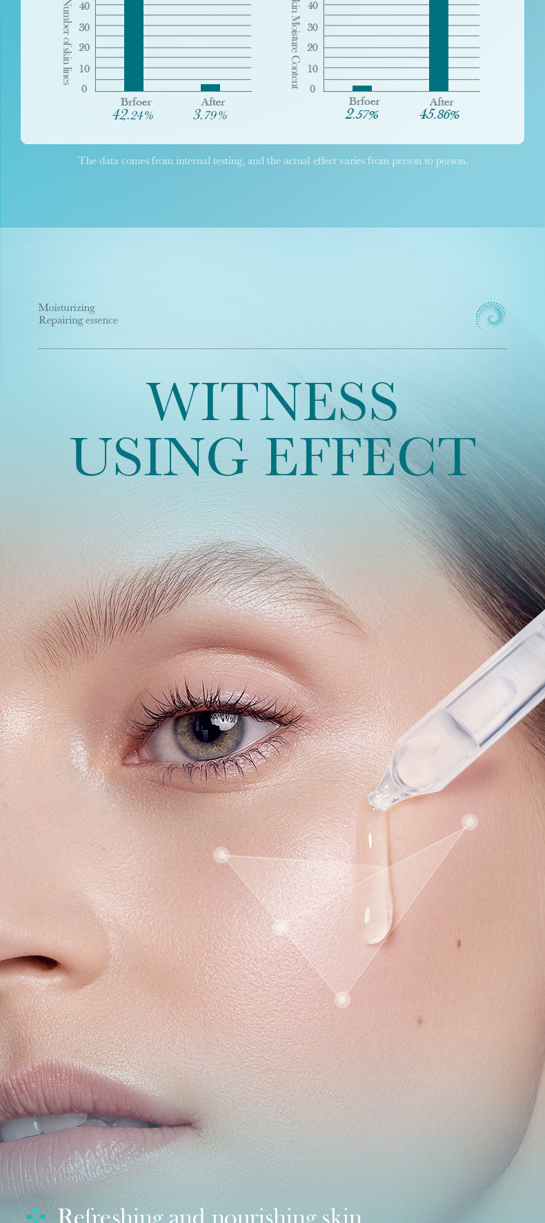 Hyaluronic Acid Moisturizing Ampoule Serum BIOAOUA Hydrating and Moisturizing Essence Liquid Cross-Border Wholesale