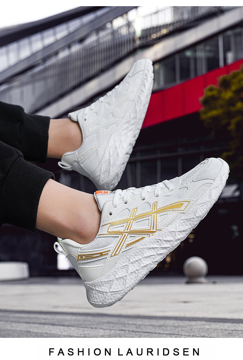 Men's Shoes2025Spring and Summer New Popcorn Soft Bottom Mesh Breathable Sports Shoes Casual Lightweight Shock Absorption Running Shoes