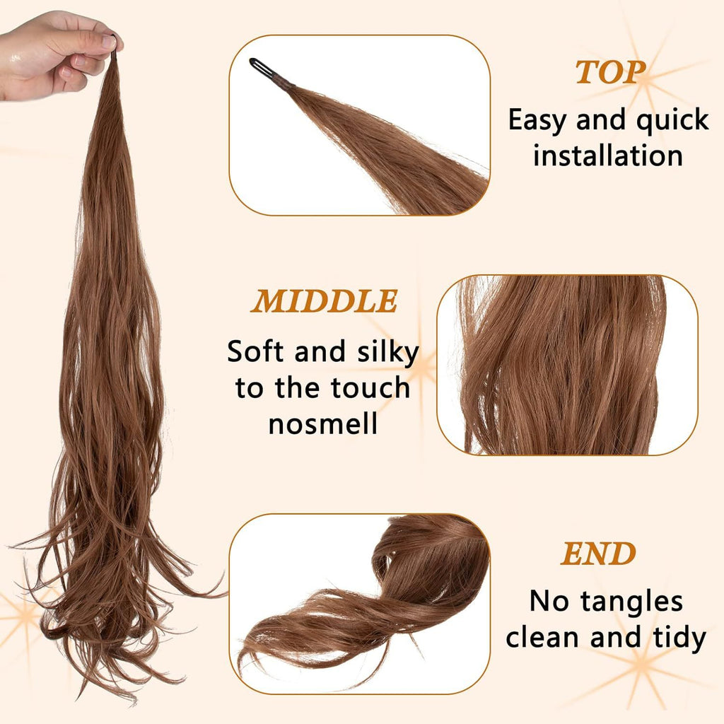 32Inch European and American Style Wig Ponytail for Women Wrap-around Ponytail Magic Wand Ponytail Wand Hair Ponytail