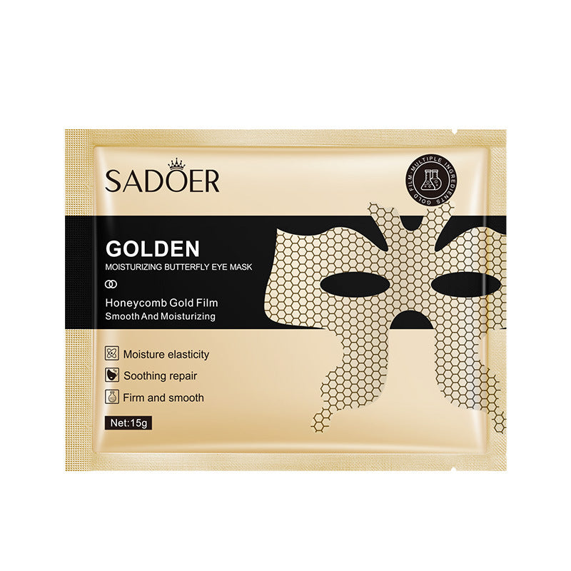 Gold Butterfly Eye Mask SADOER Eyes mask15g Moisturizing and Nourishing Tablets for Cross-Border Wholesale