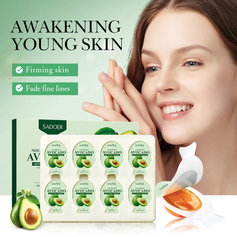 Sleep Mask SADOER Avocado Portable Smear-On Nourishing Anti-Wrinkle Freeze Mask Cross-Border Foreign Trade Wholesale