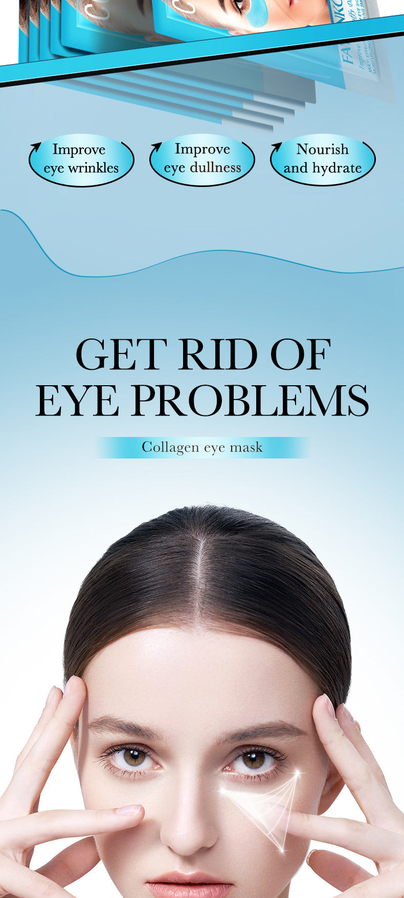 Eye Mask7.9g FAYANKOU24K Golden Aloe Vera Hydrating Nourishing Eye Mask Cross-Border Wholesale