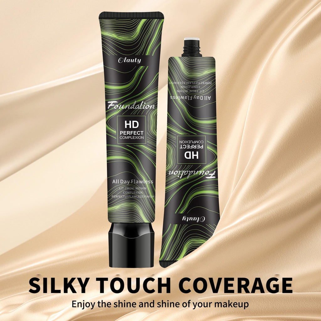 Olauty Liquid foundation waterproof sweatproof moisturizing non-cakey concealer even skin tone natural look makeup