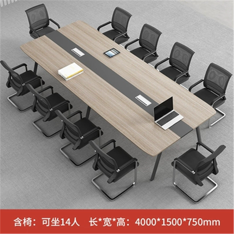 Conference Table Long Table Simple Modern Meeting Room Table and Chair Set Small Negotiation Training Table Long Office Desk Furniture
